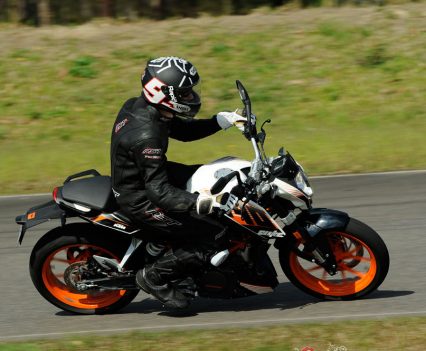 The 390 Duke is a nimble handling bike that is as awesome fun in the twisties or on a track day as it is around town.