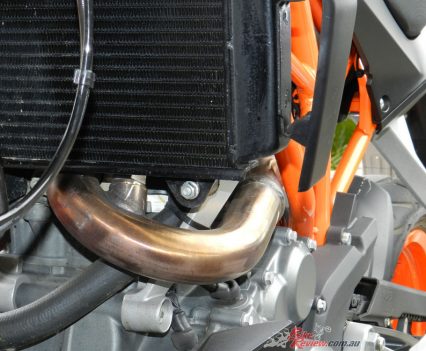 Liquid-cooled, single-cylinder, four-stroke, 89 x 60mm bore x stroke, 373cc, 12.9:1 compression, six-speed gearbox, Bosch EFI and engine management system.