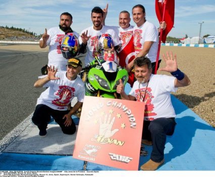 Kenan Sofuoglu celebrates