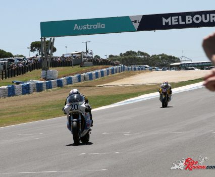2017 International Island Classic - Alex Phillis leads McWilliams down the straight - a lead he maintains for all of Race 4 to take the win