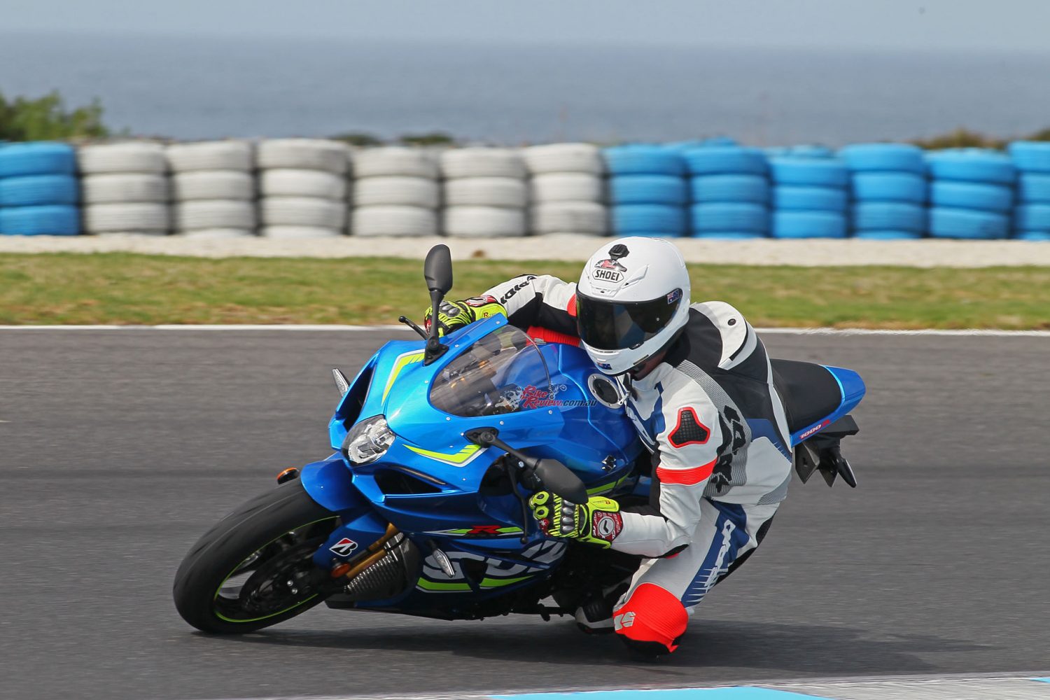 Jeff testing out the Suzuki GSX-R1000R at the recent Australian Launch