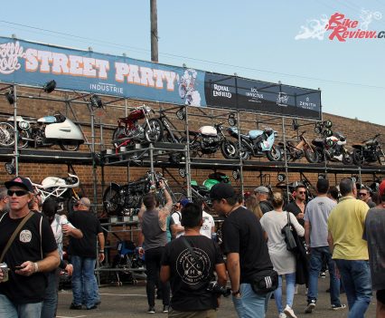 2017 Throttle Roll - The bike display on the scaffolding was smaller than last year but still featured plenty of great machinery
