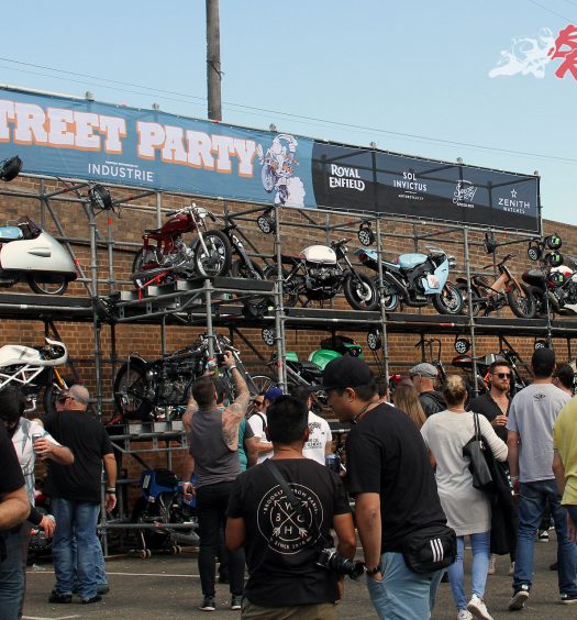 2017 Throttle Roll - The bike display on the scaffolding was smaller than last year but still featured plenty of great machinery