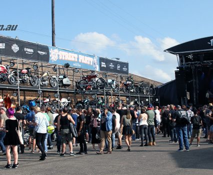 2017 Throttle Roll - The bike display on the scaffolding was smaller than last year but still featured plenty of great machinery