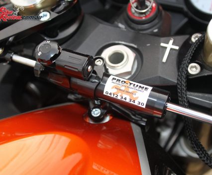 Custom Pro-Tune nine-second Kawasaki ZX-14 - Steering damper