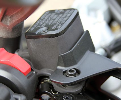 The front brake on our test model had a lot of lever movement before the brake activated, Ducati confirmed this was specific to that test bike and is now fixed