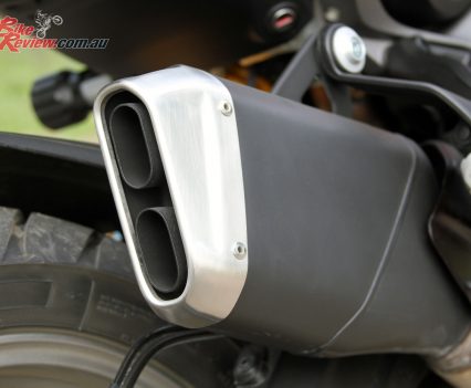 Enduro style exhaust on the Multistrada 950