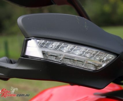 The Ducati Multistrada 950 hand guards include indicators