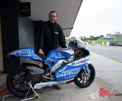 Jeff with the bike at Sydney Motorsport Park.