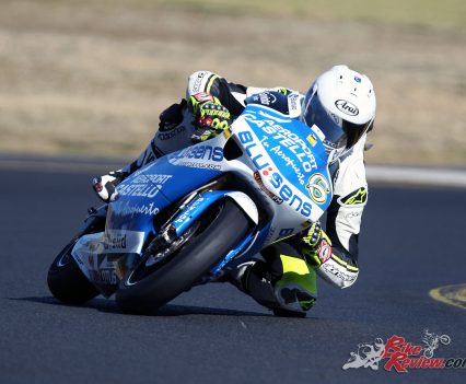 With 100hp and weighing 90kg the RSW250 revs to 13,000rpm but offers a fairly broad powerband for a two-stroke!