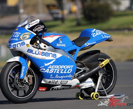 The ex-Eugene Laverty Aprilia RSW250 GP racer