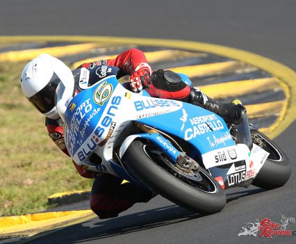 Peter Galvin on the Aprilia RSW250