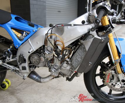 In all its glory - The Aprilia RSW250 with 42mm VHSE flat slide magnesium carburettors are rare and expensive