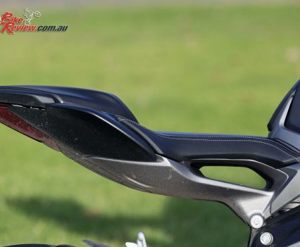 There's some particularly nice design features on the Brutale 800, like the subframe, tail and red trellis frame