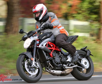 Faster flowing roads are the real hunting ground for the Brutale 800, where the bike's performance is faultless