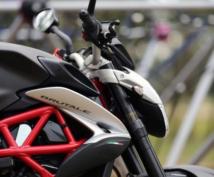 43mm Marzocchi USD forks are fully adjustable and offered good performance on standard settings