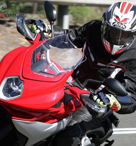 Five RFX1 Gloves on the MV Agusta Turismo Veloce Lusso