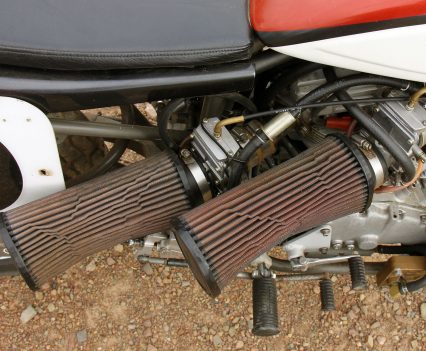 Eddy bought the XR 750 from Phil Baker at a swap meet and continues to ride the machine