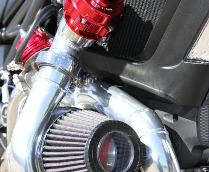 S&R Pro custom made all the turbo plumbing with a Tial wastegate and K&N pod filter fitted