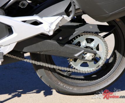2017 CFMoto 650MT swingarm, pillion peg and rear sprocket