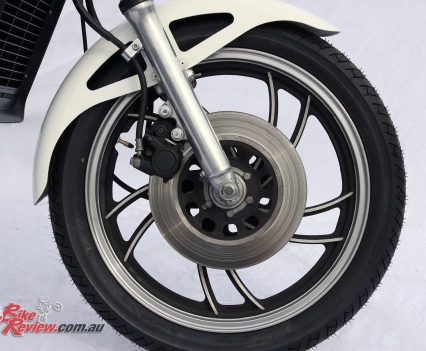 The wheels were stripped, polished and repainted