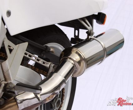 The original exhaust robbed the bike of a fair bit of horsepower but the genuine HRC replacement was really the only other option