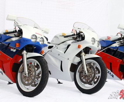 A collection of Honda VFR750R RC30s