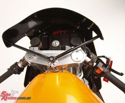 A rear view camera replaces mirrors, and there's a radar detector and laser defence system