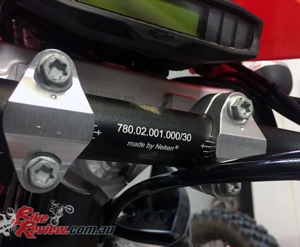 Standard bar height and angle wasn't great for Mark, who modified them to suit as soon as possible