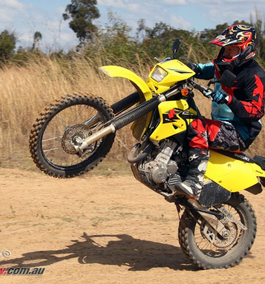 2018 Suzuki DR-Z400 wheelie