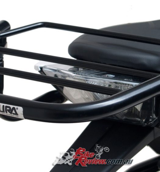 Ventura EVO rack and L-Brackets on the 2017 KTM 390 Duke