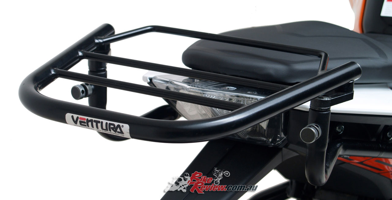 Ventura EVO rack and L-Brackets on the 2017 KTM 390 Duke