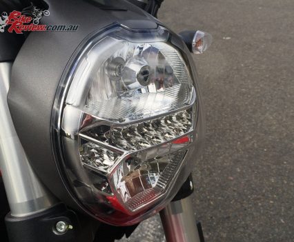 The redesigned headlight features double parabola and LED position lights