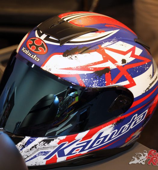 The Kabuto Aeroblade-5 Reida in Matte White/Blue/Red was my personal favourite design, it stands out and is nice and visible