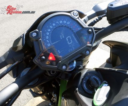 The dash is OK to read, although the sun can effect visibility