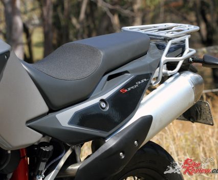 The seat is comfortable for shorter trips but I'd be looking for an AirHawk or gel topper for longer touring