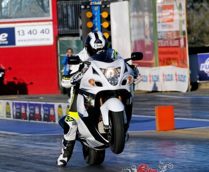 What better place to launch an updated Hayabusa than at the drag strip