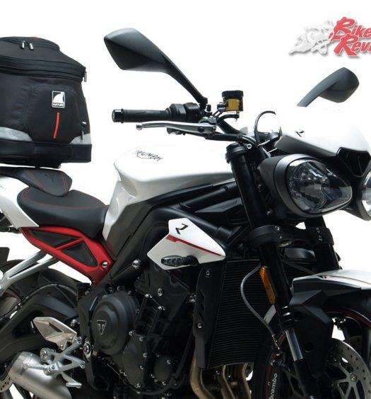 2017 Triumph Street Triple 765 with Ventura Mistral 47L Touring Kit