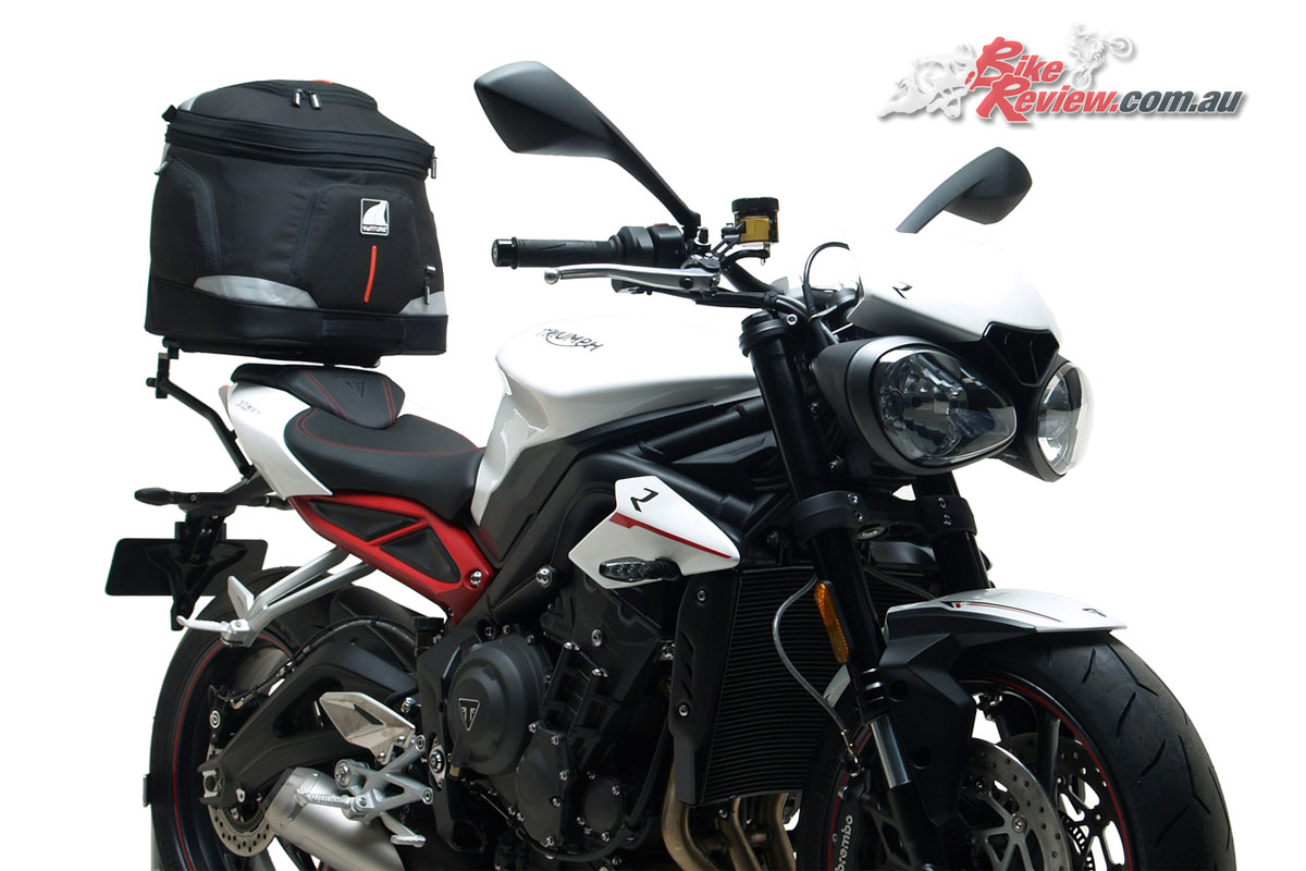 2017 Triumph Street Triple 765 with Ventura Mistral 47L Touring Kit