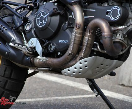 A sump protector helps prevent damage while offroad