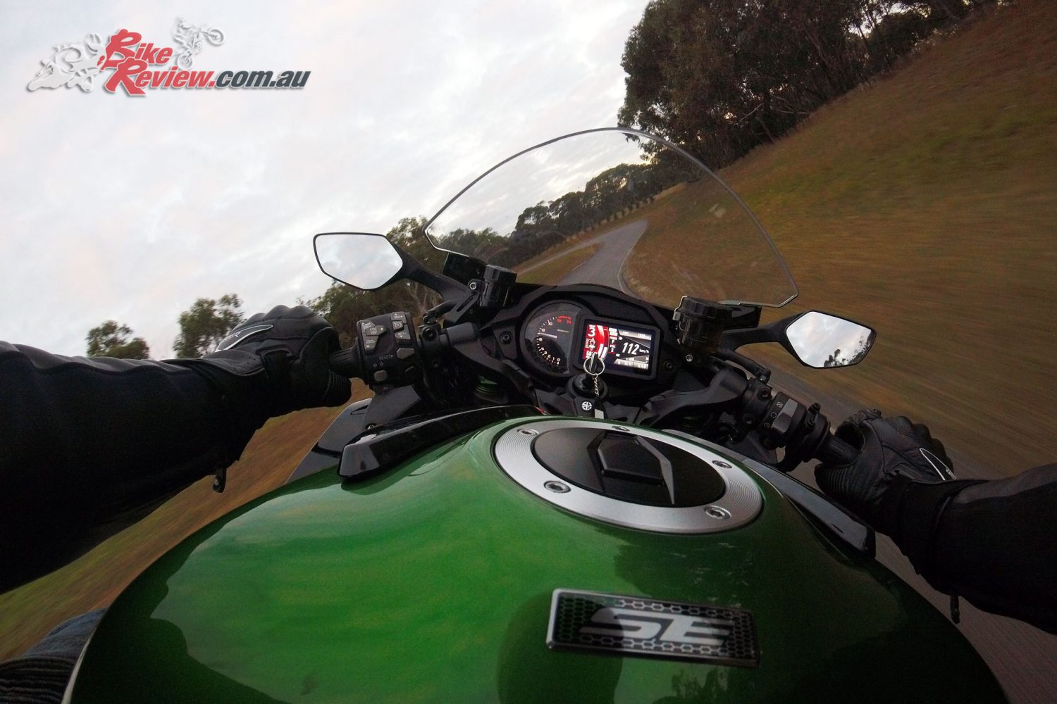 Getting busy on the throttle sees the fuel gauge swing down but the reward is huge grins. This thing is very fast and very capable in the corners and between them!