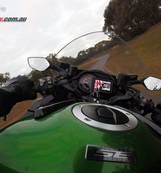 Getting busy on the throttle sees the fuel gauge swing down but the reward is huge grins. This thing is very fast and very capable in the corners and between them!