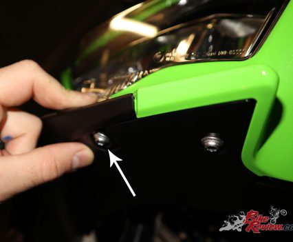 Undernose bolt, just remove the one (arrow) unless you want to remove this whole plastic section