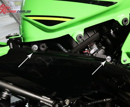 Two upper bolts here require the socket set or a spanner