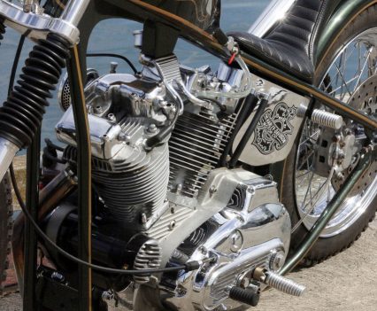 Stock four-speed gearbox.