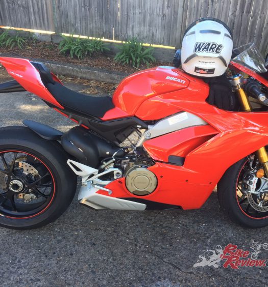 Stopping off for a servo snack gave me time to look over the bike. The quality of finish is exceptional but I'd be adding more carbon-fibre for drool factor.
