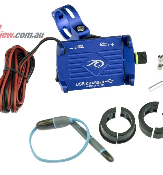 The MotoPlug is a powered phone holder for your bike, meaning you can use GPS and charge the phone. It holds iPhone or Android and only costs $49.95 RRP from all good bike shops. Contact Pro Accessories on (07) 3277 0675