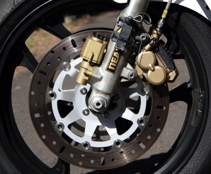 New brake rotors were sourced through Wemoto