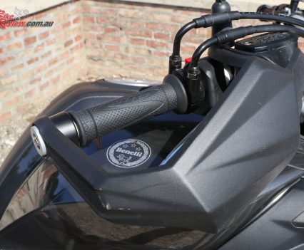 2018 Benelli TRK 502X - Simple handguards, meaning cheap to replace, with no integrated indicators