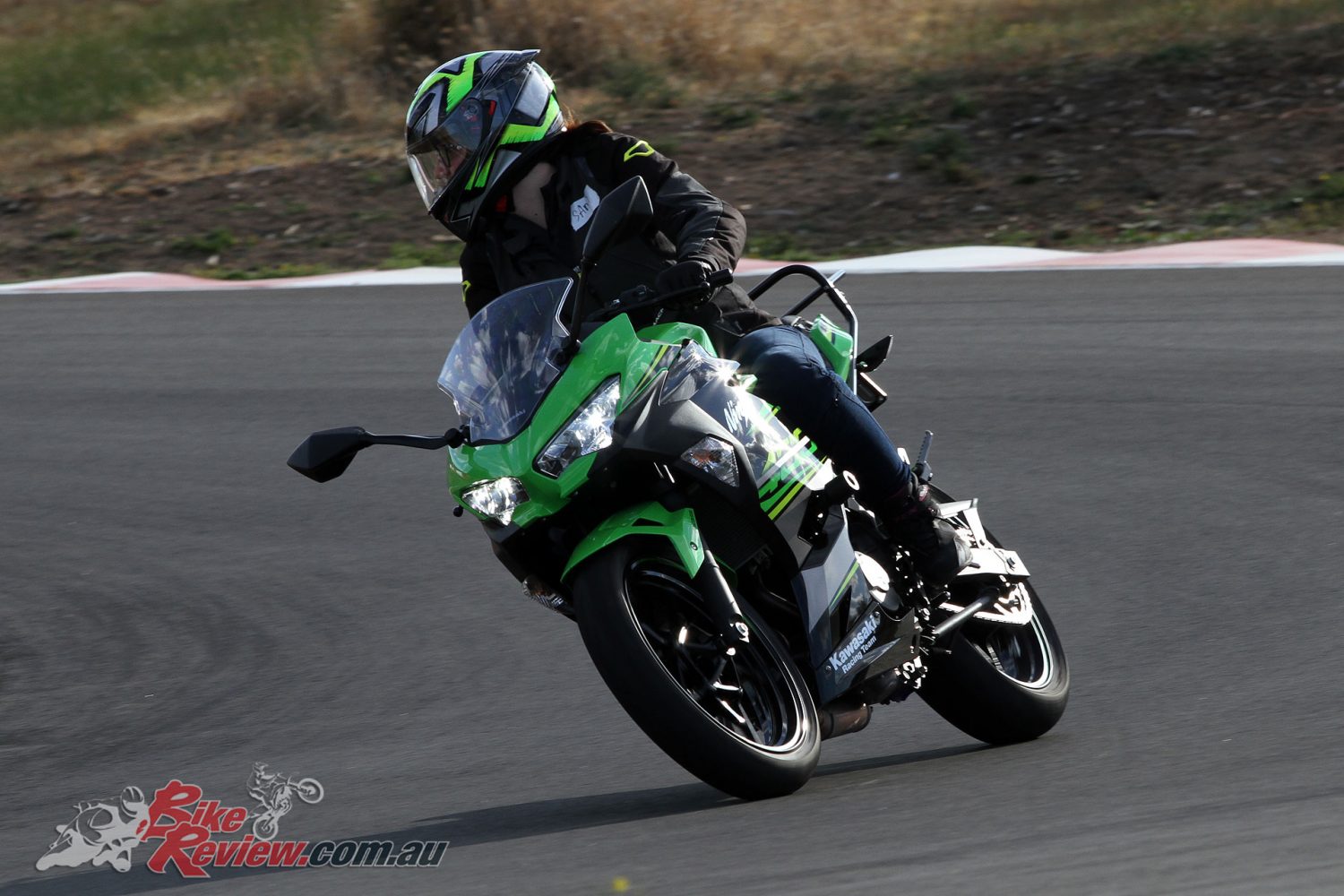 Samantha on our Long Term Ninja 400 at Top Rider